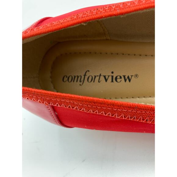 Comfortview Women's The London‎ Flat Hot Red Size 9.5W New/Box - Picture 6 of 13
